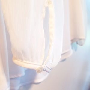 Candlelight Blouse with lace sheer neckline